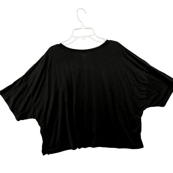 Old Navy Active Cropped T Shirt Womens LP Black Short Sleeve Crewneck Thin - Picture 2 of 8